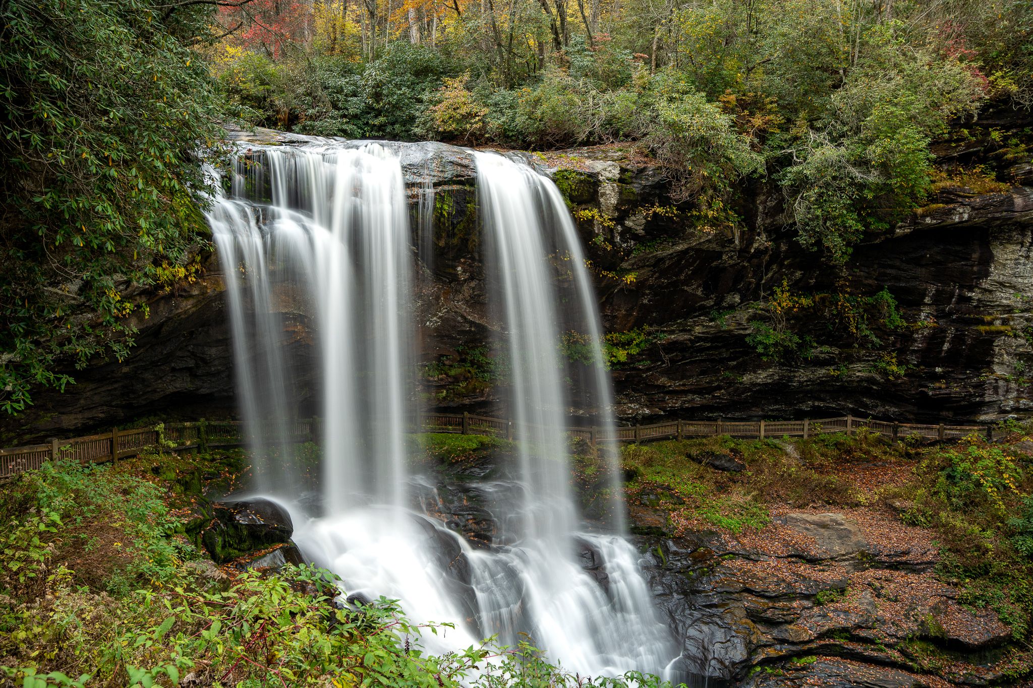 Long-exposure landscape photograph at Dry Falls