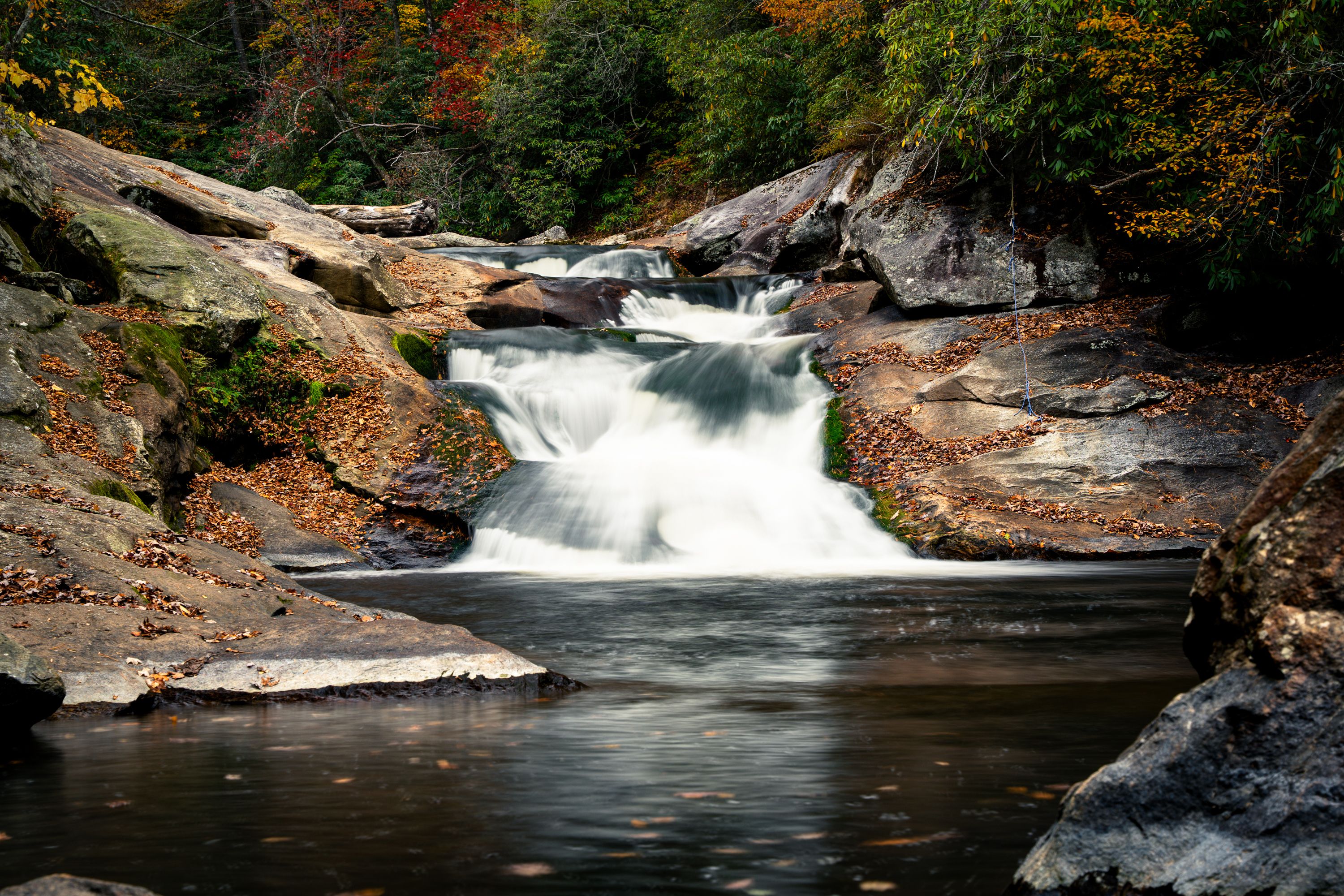Landscape photograph of a waterfall